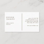 Modern Monogramm Visitekaartje (Achterkant)