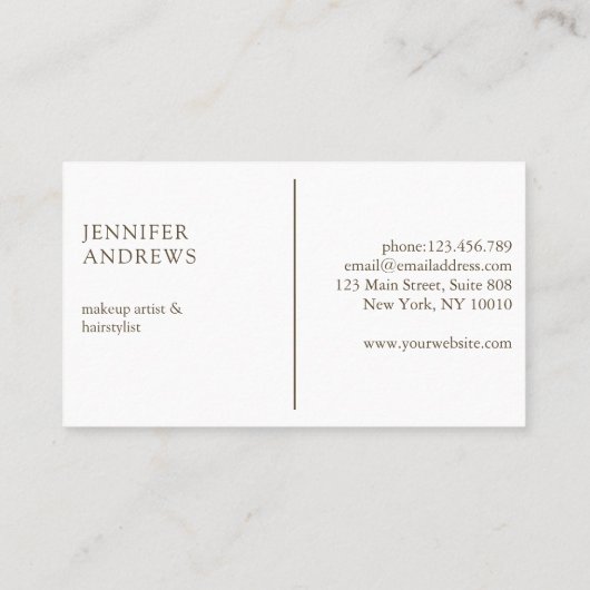 Modern Monogramm Visitekaartje (Achterkant)