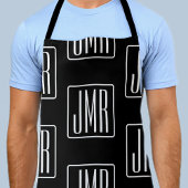 Modern monogrammatisch patroon | Zwart & Wit Schort