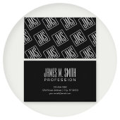 Modern monogrammatisch patroon | Zwart & Wit Visitekaartje