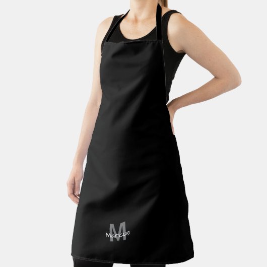 Modern Monogrammed Black Schort (Insitu)