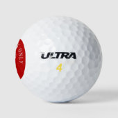 Modern Monogrammed Eagle Quote Cool Red Golfballen (Logo)