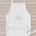 Modern Monogrammed Familienaam Baking Schort<br><div class="desc">Speciaal ontworpen stijlvol monogrammed schort met een gepersonaliseerde naam in moderne handkalligrafie.</div>