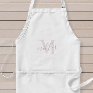 Modern Monogrammed Familienaam Baking Schort