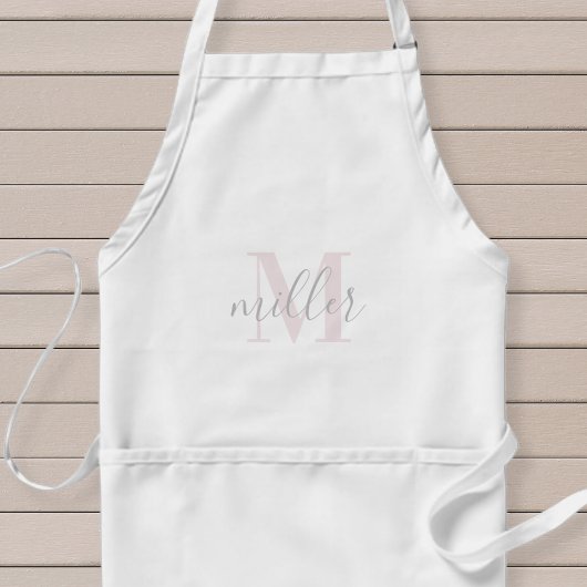 Modern Monogrammed Familienaam Baking Schort