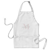 Modern Monogrammed Familienaam Baking Schort (Voorkant)