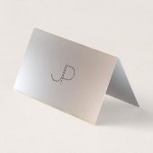 Modern monogrammed Gold Silver look Elegant Visitekaartje (Achterkant)