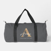Modern Monogrammed Initiaal A & Naam Gepersonalise Plunjezak (Voorkant)
