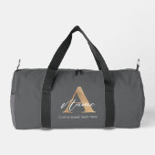Modern Monogrammed Initiaal A & Naam Gepersonalise Plunjezak (Achterkant)