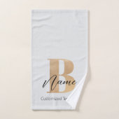 Modern Monogrammed Initiaal B & Naam Gepersonalise Bad Handdoek (Handdoek)