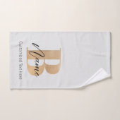 Modern Monogrammed Initiaal B & Naam Gepersonalise Bad Handdoek (Handdoek)