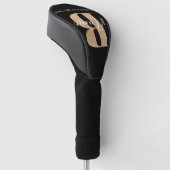 Modern Monogrammed Initiaal B & Naam Gepersonalise Golfheadcover (Schuin)