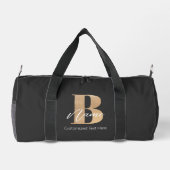 Modern Monogrammed Initiaal B & Naam Gepersonalise Plunjezak (Achterkant)