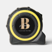 Modern Monogrammed Initiaal B & Naam Gepersonalise Rolmaat (Voorkant)