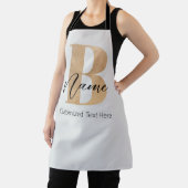 Modern Monogrammed Initiaal B & Naam Gepersonalise Schort (Insitu)