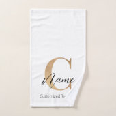 Modern Monogrammed Initiaal C & Naam Gepersonalise Bad Handdoek (Handdoek)