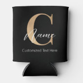 Modern Monogrammed Initiaal C & Naam Gepersonalise Blikjeskoeler (Voorkant)