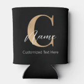 Modern Monogrammed Initiaal C & Naam Gepersonalise Blikjeskoeler (Achterkant)