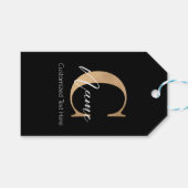Modern Monogrammed Initiaal C & Naam Gepersonalise Cadeaulabel (Voorkant (Horizontaal))