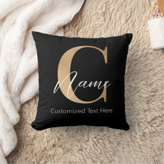 Modern Monogrammed Initiaal C & Naam Gepersonalise Kussen