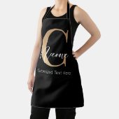 Modern Monogrammed Initiaal C & Naam Gepersonalise Schort (Insitu)
