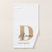 Modern Monogrammed Initiaal D & Naam Gepersonalise Bad Handdoek (Handdoek)