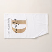 Modern Monogrammed Initiaal D & Naam Gepersonalise Bad Handdoek (Handdoek)