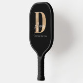 Modern Monogrammed Initiaal D & Naam Gepersonalise Pickleball Paddle (Links)