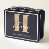 Modern Monogrammed Initiaal H & Naam Gepersonalise (Achterkant)