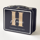 Modern Monogrammed Initiaal H & Naam Gepersonalise (Voorkant)