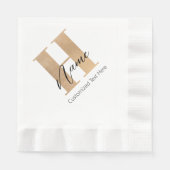 Modern Monogrammed Initiaal H & Naam Gepersonalise Servet (Voorkant)