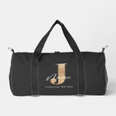 Modern Monogrammed Initiaal J & Naam Gepersonalise Plunjezak (Voorkant)