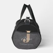 Modern Monogrammed Initiaal J & Naam Gepersonalise Plunjezak (Rechts)
