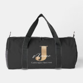 Modern Monogrammed Initiaal J & Naam Gepersonalise Plunjezak (Achterkant)
