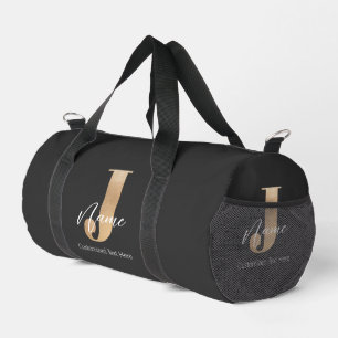 Modern Monogrammed Initiaal J & Naam Gepersonalise Plunjezak