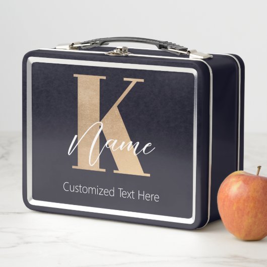 Modern Monogrammed Initiaal K & Naam Gepersonalise (In situ)