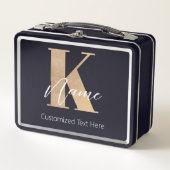 Modern Monogrammed Initiaal K & Naam Gepersonalise (Voorkant)