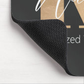 Modern Monogrammed Initiaal K & Naam Gepersonalise Muismat (Hoek)