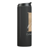 Modern Monogrammed Initiaal K & Naam Gepersonalise Thermosbeker (Gedraaid links)