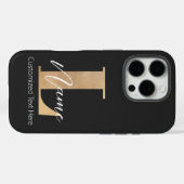 Modern Monogrammed Initiaal L & Naam Gepersonalise Case-Mate iPhone Case (Achterkant (horizontaal))