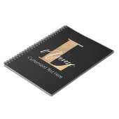 Modern Monogrammed Initiaal L & Naam Gepersonalise Notitieboek (Linkerzijde)