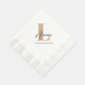 Modern Monogrammed Initiaal L & Naam Gepersonalise Servet (Hoek)