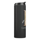 Modern Monogrammed Initiaal L & Naam Gepersonalise Thermosbeker (Gedraaid links)