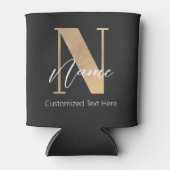 Modern Monogrammed Initiaal N & Naam Gepersonalise Blikjeskoeler (Voorkant)