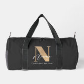 Modern Monogrammed Initiaal N & Naam Gepersonalise Plunjezak (Achterkant)