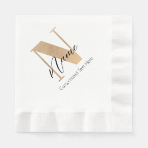 Modern Monogrammed Initiaal N & Naam Gepersonalise Servet