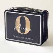 Modern Monogrammed Initiaal O & Naam Gepersonalise (Achterkant)