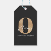 Modern Monogrammed Initiaal O & Naam Gepersonalise Cadeaulabel (Voorkant)