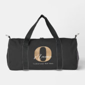 Modern Monogrammed Initiaal O & Naam Gepersonalise Plunjezak (Voorkant)