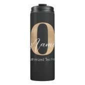 Modern Monogrammed Initiaal O & Naam Gepersonalise Thermosbeker (Voorkant)